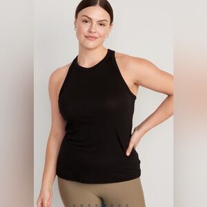 Old Navy UltraLite Ribbed Go Dry racerback tank top in Black size XL